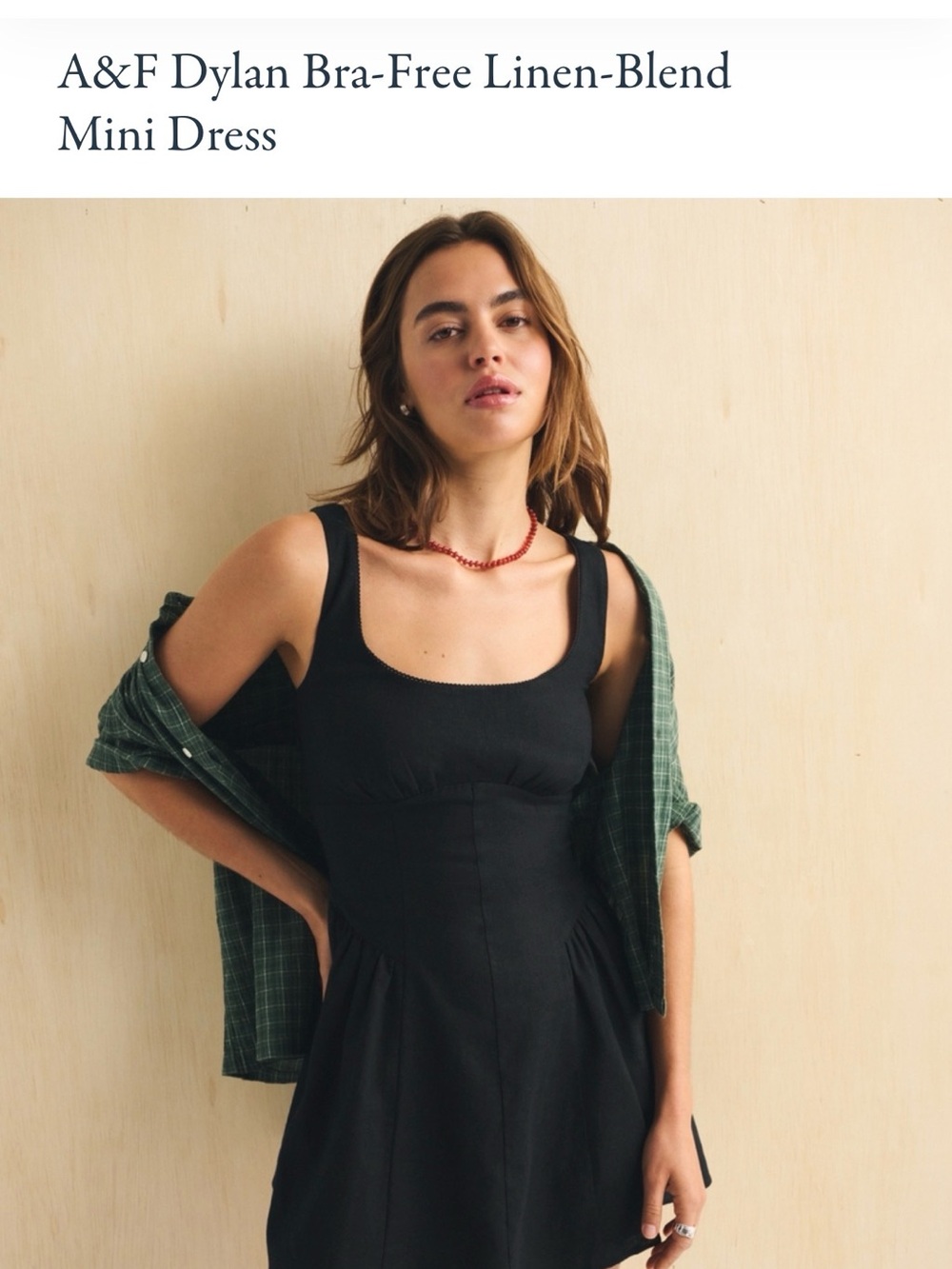 Abercrombie & Fitch Black Scoop-Neck Mini Dress